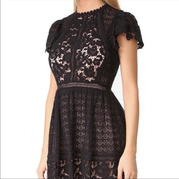 Rebecca Taylor Short Sleeve Mixed Dress Size 6 - Picture 11 of 16